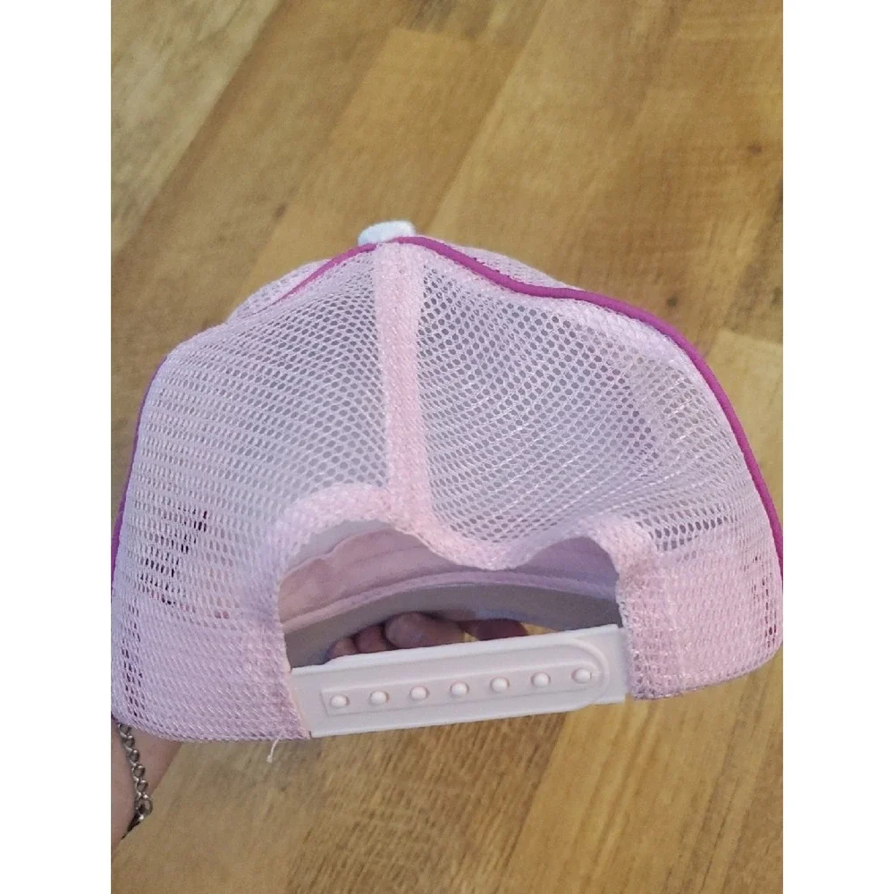 Juicy‎ Couture Light Pink Rhinestone And Velvet Trucker Hat For Kids
